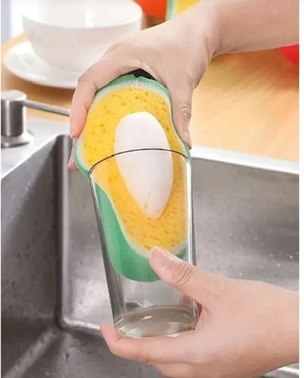 Mango-shaped Kitchen Sponge