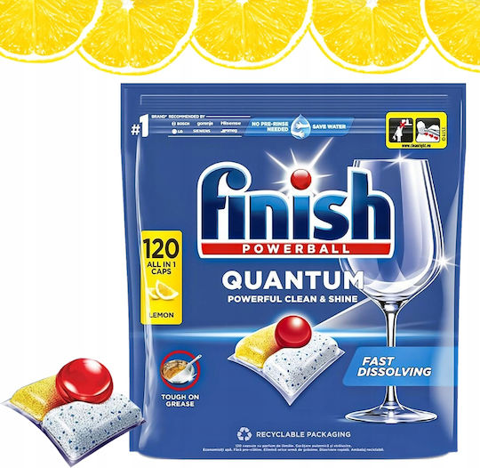 Finish Quantum All-in-1 120 Капсули за Съдомиялна Екологични
