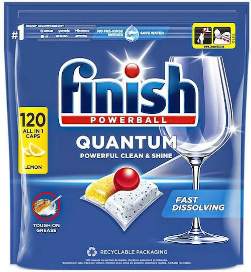 Finish Quantum All-in-1 120 Капсули за Съдомиялна Екологични