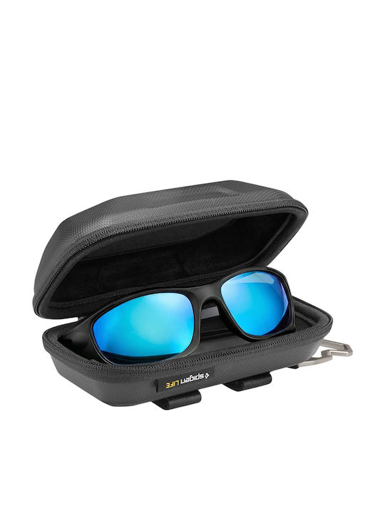 Spigen Sunglass Case Lock Fit Lf520 Acs09444 Universal Zipper Built In Metal Clip Bottle Opener Black
