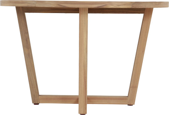 Paraiso Round Dining Table Made of Solid Wood Natural 120x120x75cm