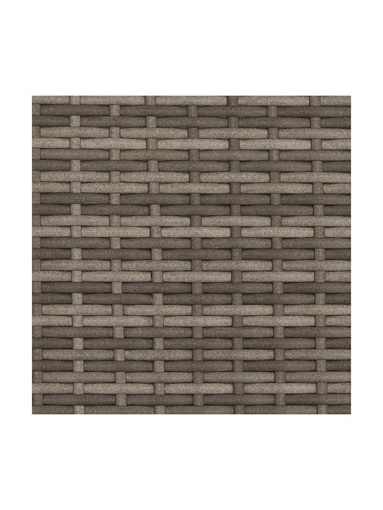 Gartenhocker Würfel Außeneinsatz Rattan mit Grauem Kissen 2 Stück 38x38x45cm