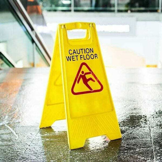 Πλαστκή Πινακίδα Λάμδα Ολισθηρό Δάπεδο Wet Floor