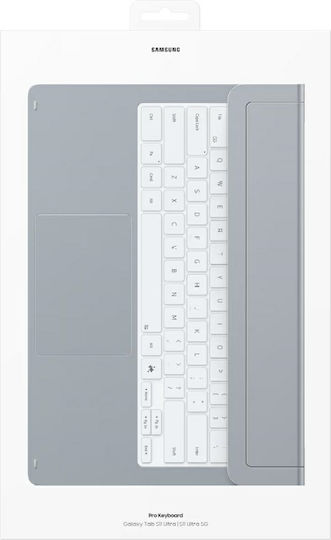 Book Cover Tastatură Slim Galaxy Tab S11 Ultra Pro Argintiu