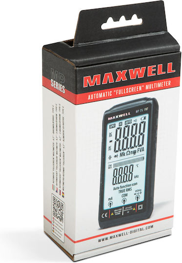 Multimetru Digital Automat 4.2 Inch Ecran Complet Type C Detectare Tensiune AC DC Negru Roșu