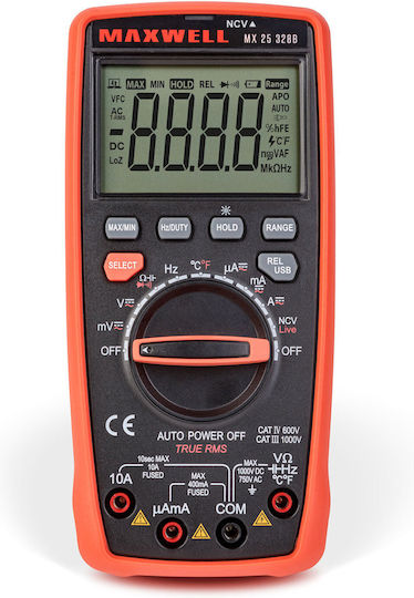 Digital Usb Multimeter Pc 1000v 10a 30mhz Frequency Temperature Capacitance Auto Range