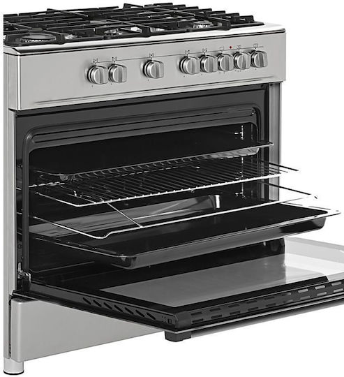 Ravanson Chef Κουζίνα 110lt με Εστίες Υγραερίου Π90εκ. Inox