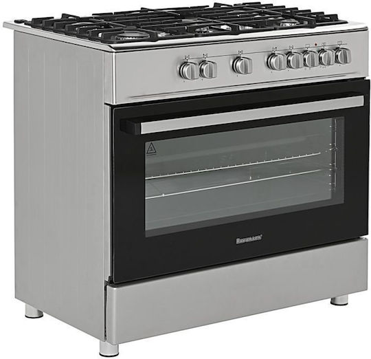 Ravanson Chef Κουζίνα 110lt με Εστίες Υγραερίου Π90εκ. Inox