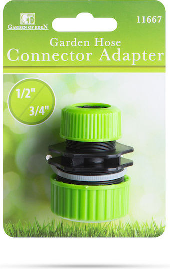 Hose Adapter 1/2 To 3/4 Irrigation Connector Quick Coupling Plastic Green Black