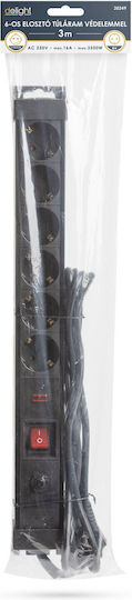 Power Strip Safety 6 Sockets with Switch and Cable 3m