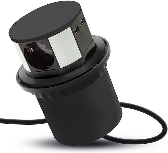 Πολύπριζο 3 Θέσεων με USB-A, USB-C και Καλώδιο 1.5m