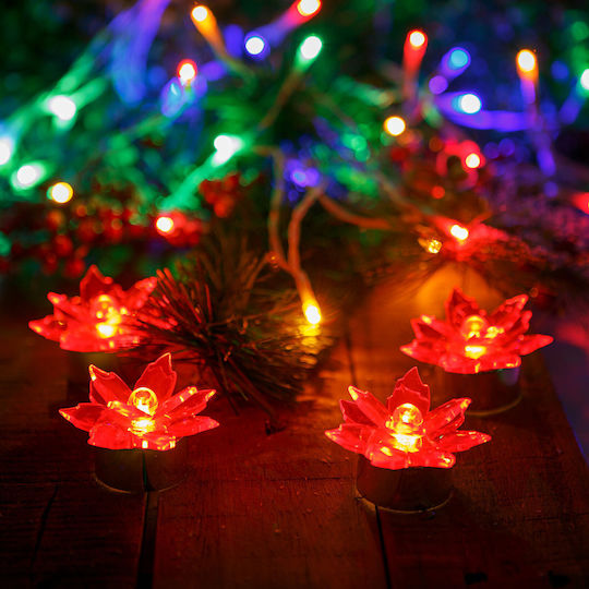 Lămpi Decorative Pentru Masă LED Alb Cald Floare 4 Buc 7x7x3 cm