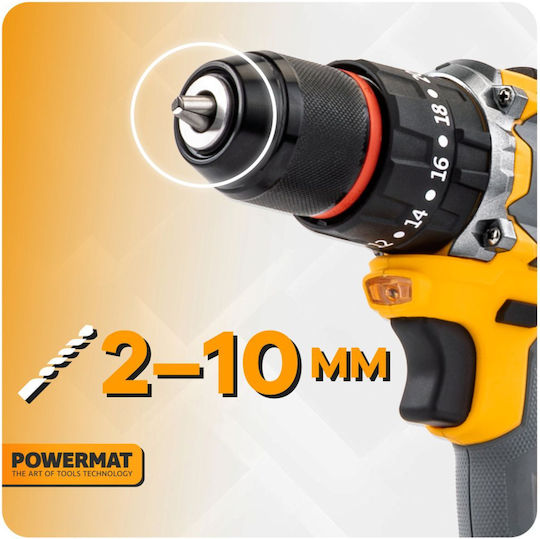 Powermat PM-WA-21V-2M Ударна Отвертка На Батерия Безчетков 21V 2x2Ah