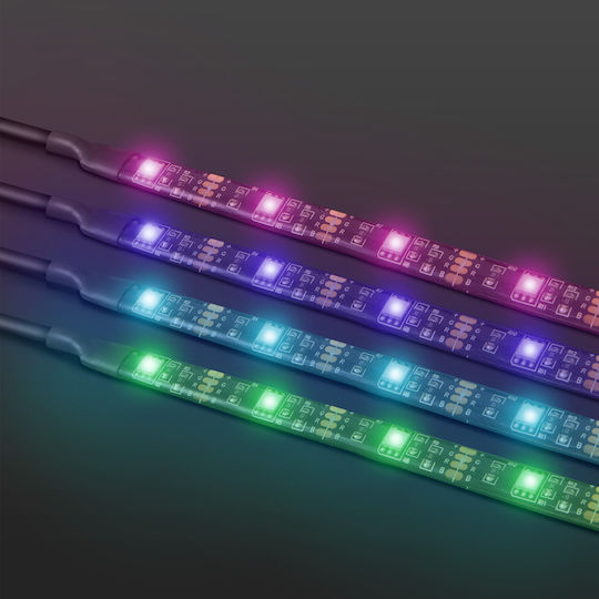 Bandă LED pentru Televizor USB 5V RGB Lumină 1.524m Tip SMD5050 cu Sursă de Alimentare și Telecomandă