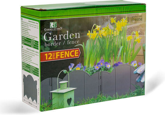 Gardă Vie De Grădină Din Plastic Gri 20x17.5cm 12 Bucăți