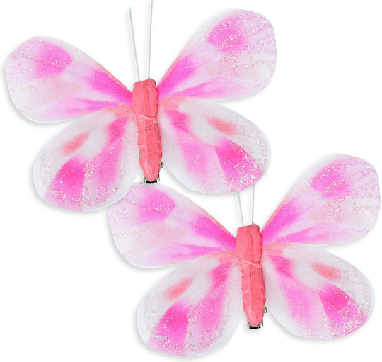Set 2 Decorative Garden Butterflies Clip 10 Cm Colorful Decor Plants Arrangements