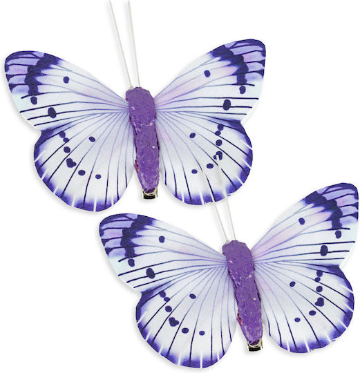 Set 2 Fluturi Decorațiuni Pentru Grădină Clip 10 Cm Decor Colorat Aranjamente De Plante