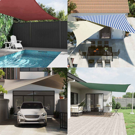 vidaXL Правоъгълно Shade Sail Бяло с PU Покритие