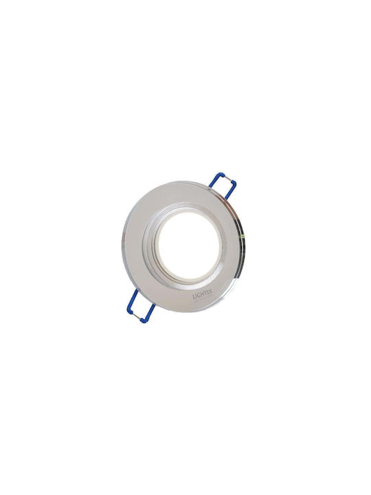 Lightex Γυάλινο Χωνευτό Σποτ Διάφανο