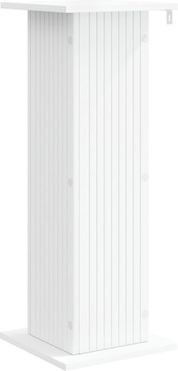 vidaXL Suport Ghiveci Lemn Alb 30.5x30x80.5 cm
