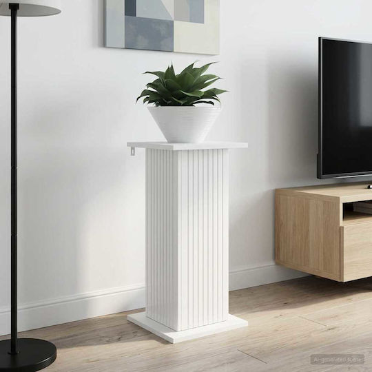 Vidaxl Plant Stand 2 Pieces Glossy White 30.5 x 30 x 60.5 cm