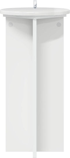 vidaXL Pflanzenständer 2 Stück Glänzendes Weiß 29,5 x 29,5 x 60 cm