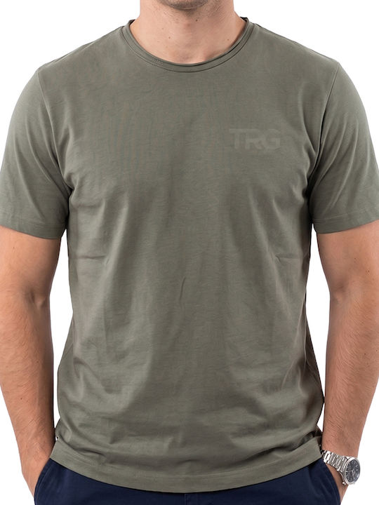 Herrenbluse Kurzarm Khaki