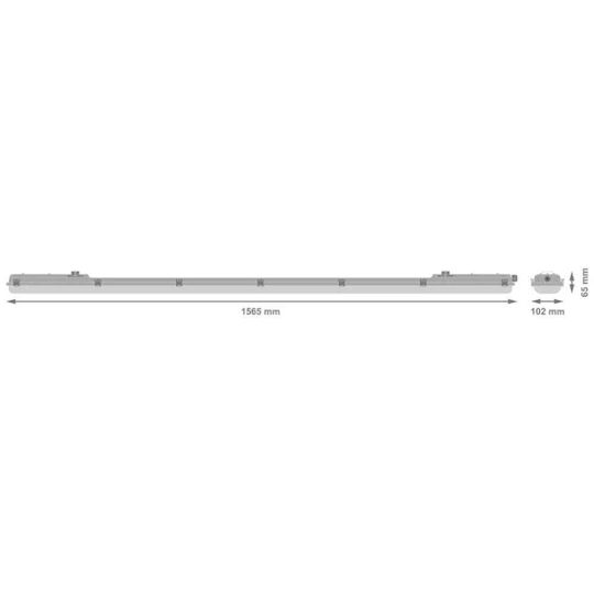 Industrial Led Lamp Damp Proof Housing E Ip65 1500 E 2xlamp Ip65 Ledvance