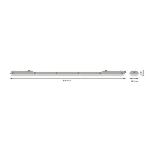 Led Lamp Damp Proof Housing E Ip65 1200 E 2xlamp Ip65 Ledvance