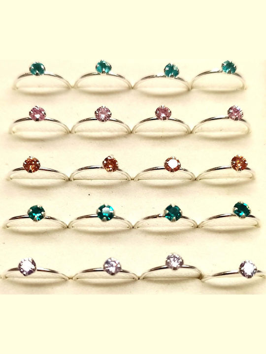 Amalfi Accessories Silber Piercing-Ohrring aus Petrolblau