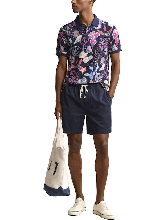 Polo Herrenbluse Kurzarm Blau