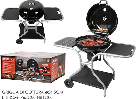 Unigreen BBQ Charcoal Lux Holzkohlegrill Mit Einem Deckel Und Thermometer 54x54cm
