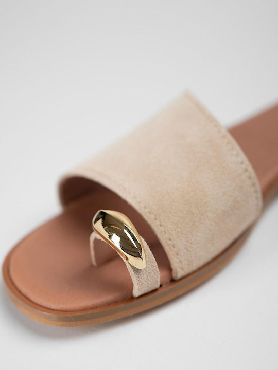 Women's Beige Flat Sandals