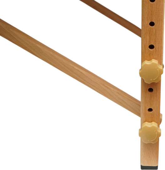 Thor Pat De Fizioterapie Portabil Pliabil Ecru Din Lemn 60x213cm