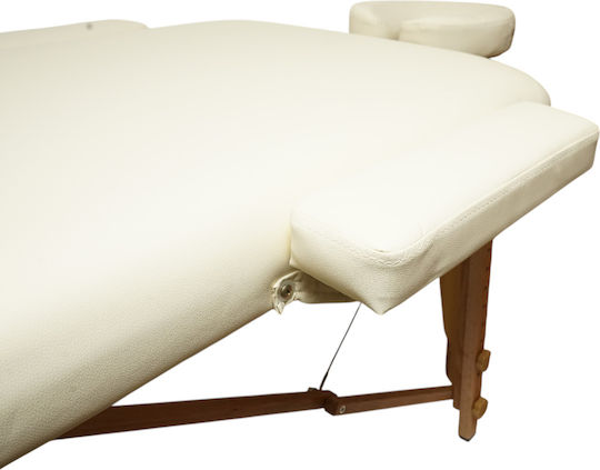 Thor Pat De Fizioterapie Portabil Pliabil Ecru Din Lemn 60x213cm