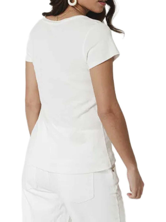 Women's T-shirt White 67CB2TS805 ECRU