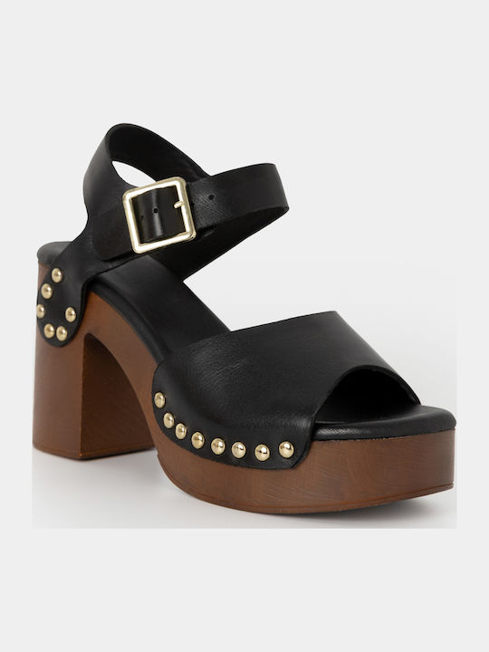 Sandale Elegante Damă Din Piele Neagră