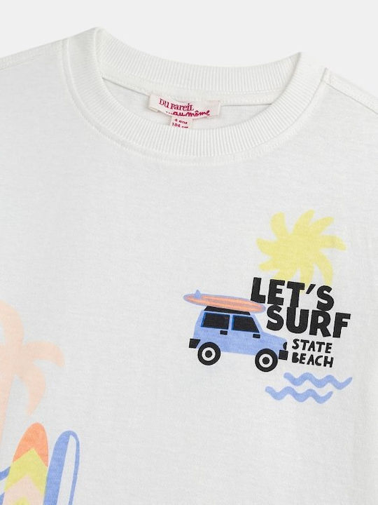 Bluza Pentru Copii Cu Mâneci Scurte Alb Zosolti1