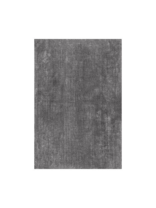Deluxe Rectangular Furry Gray Rug 80x130cm
