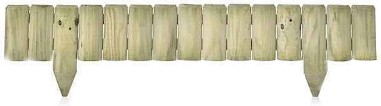 Showood Wooden Garden Border in Beige Color 15cm x 1.05m