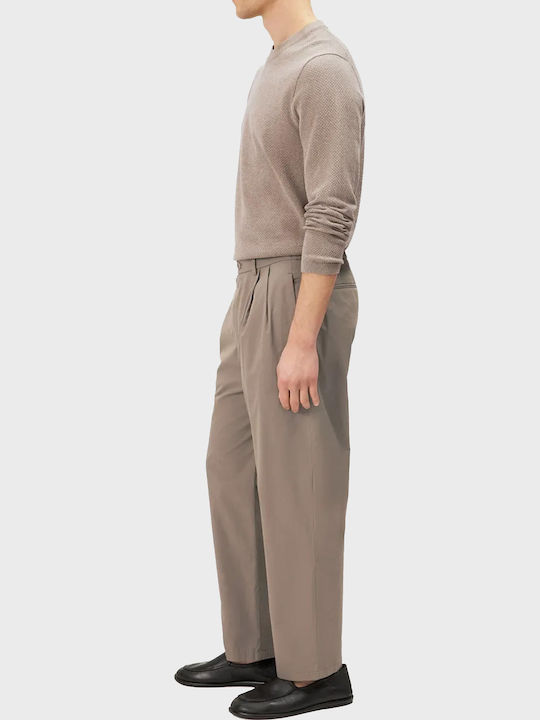 Trousers in Relaxed Fit Dark Beige