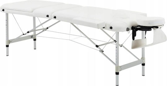 Folding Portable Foldable White Physiotherapy Bed Made of Aluminum 215x60cm