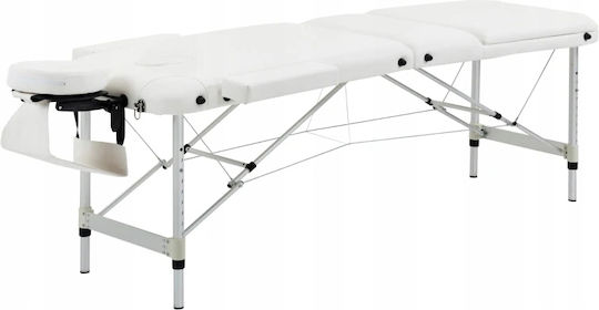 Folding Portable Foldable White Physiotherapy Bed Made of Aluminum 215x60cm
