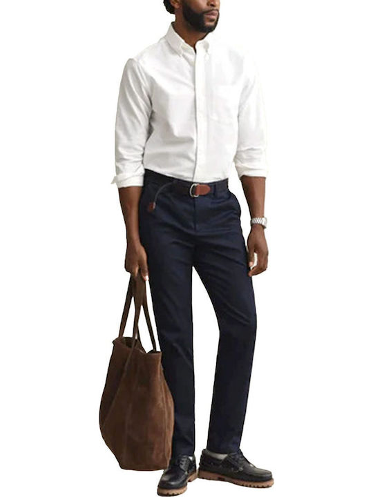 Men's Trousers Chinos Elastic Slim Fit Navy Blue