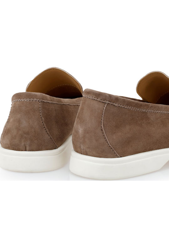 Leather Men's Loafers in Brown Colour