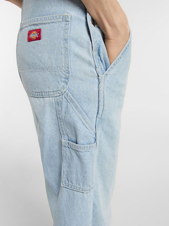 Men's Denim Overalls with Loose Fit Blue