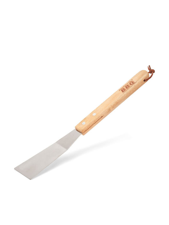 Set Unelte Grătar 3 Piese Mânere din Lemn Capete din Oțel Inoxidabil Carne Legume