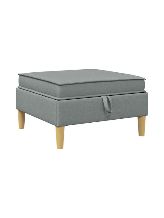 Living Room Stools With Storage Space Upholstered With Brown Fabric
