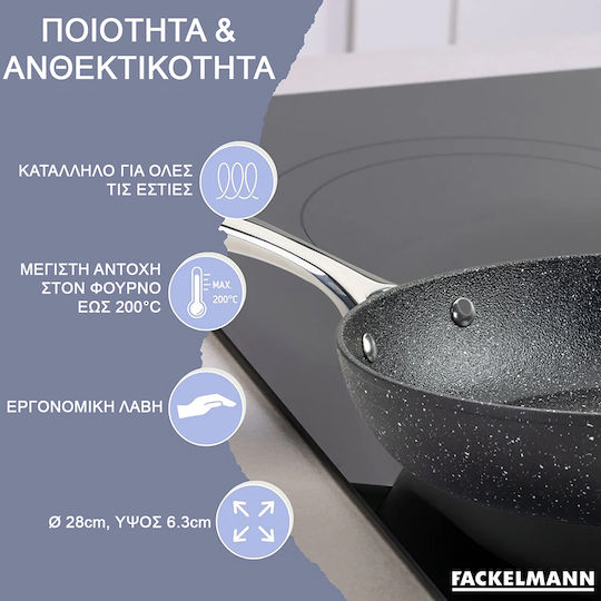 Crossroad Cast Aluminum Pan with Ceramic Coating 28cm
