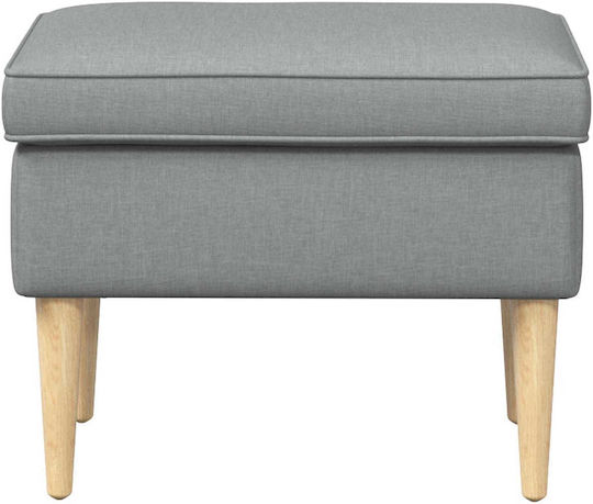 Stoff Fußhocker Hellgrau 55x35x41cm